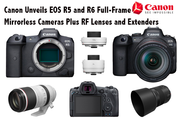 Canon Unveils EOS R5 & R6 Full-Frame Mirrorless Cameras + New RF Lenses